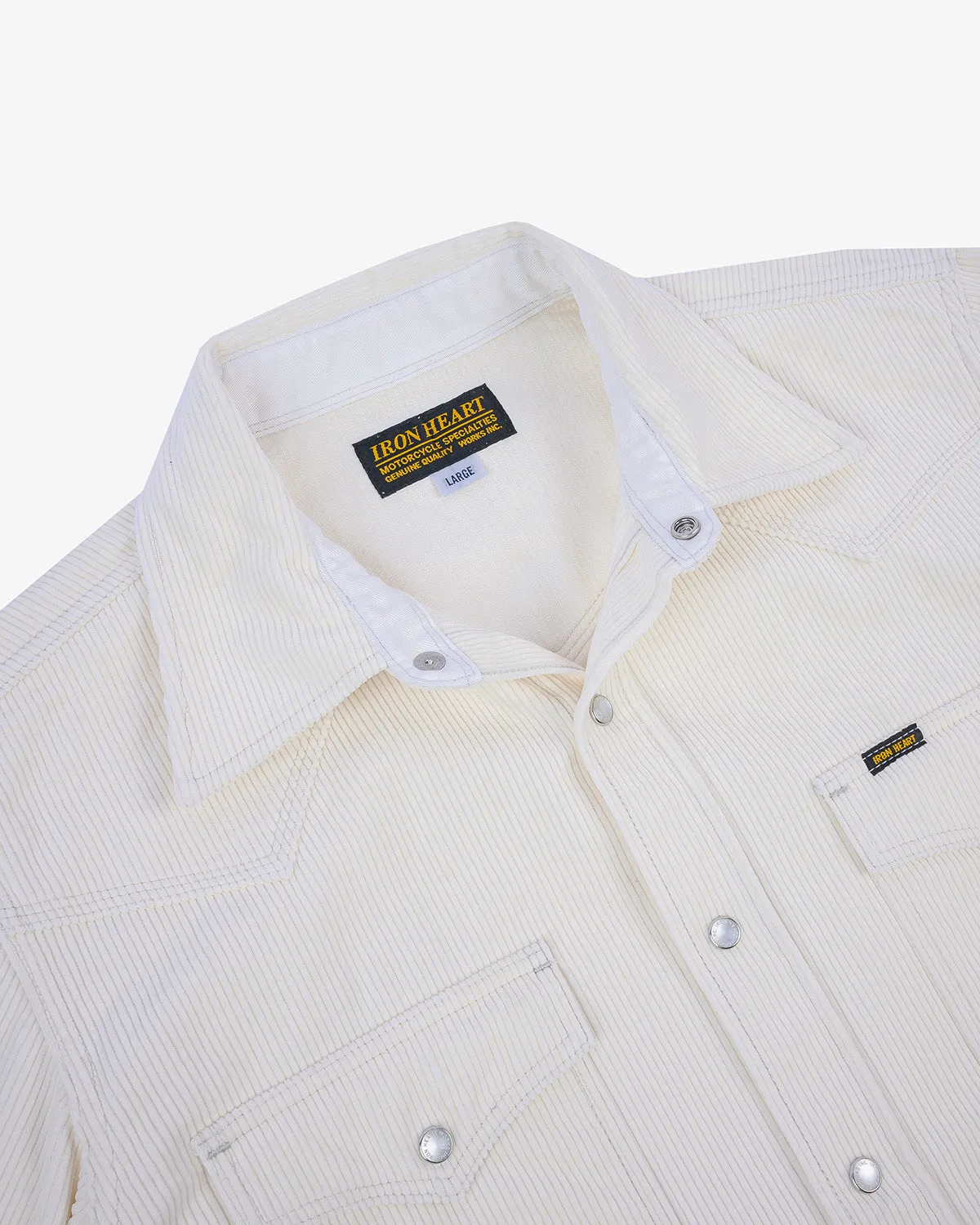 11oz Corduroy Western Shirt -  Off White