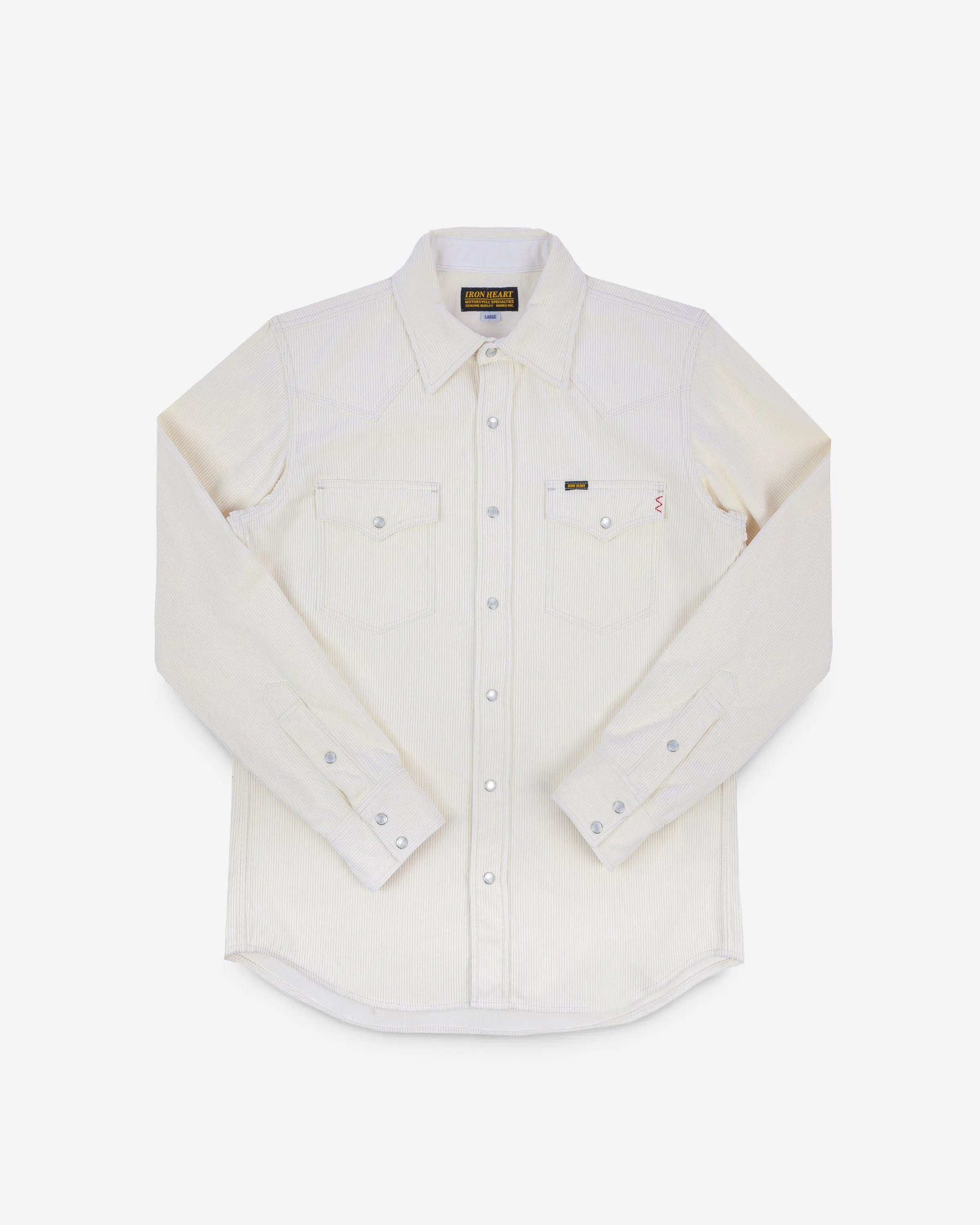 11oz Corduroy Western Shirt -  Off White