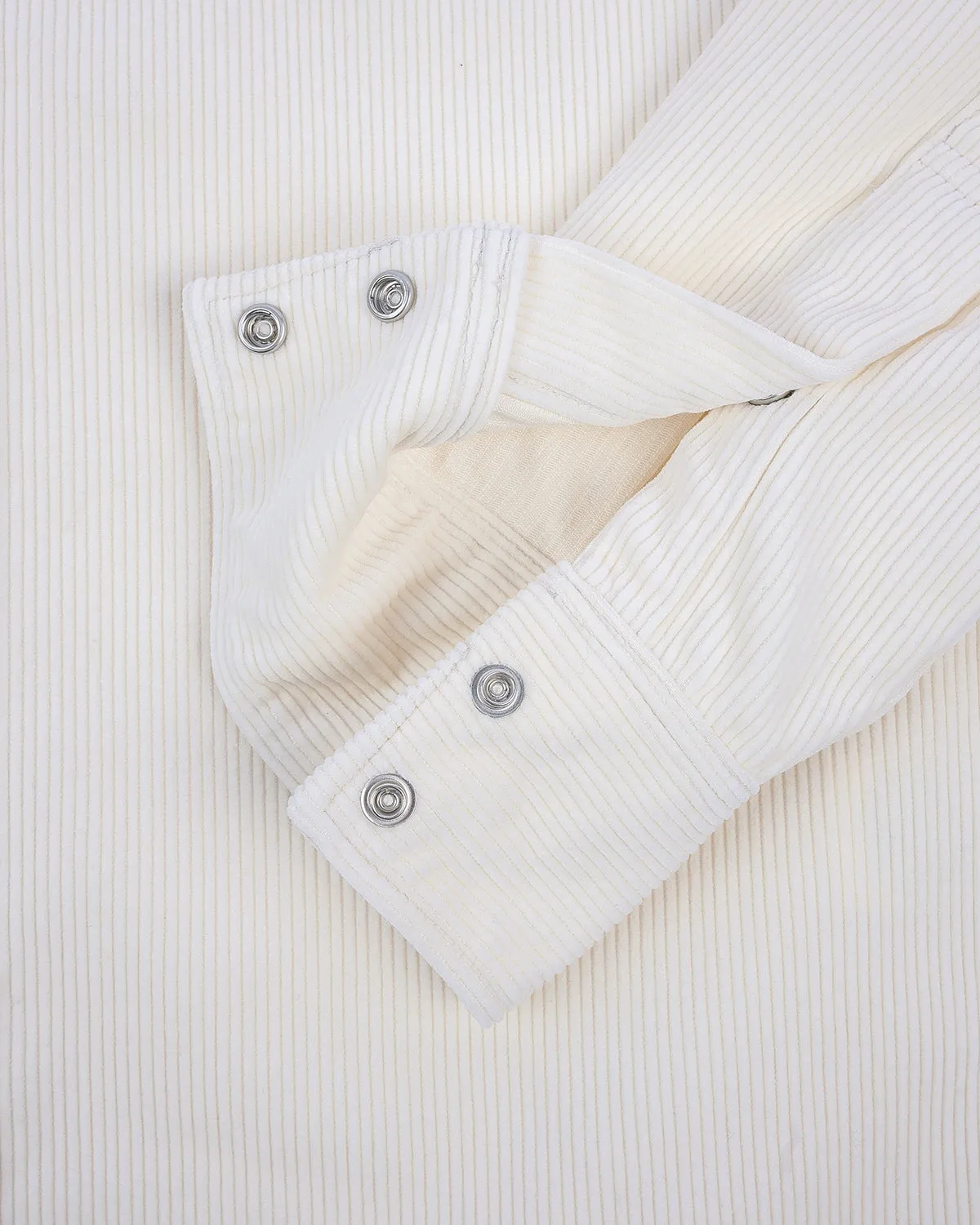 11oz Corduroy Western Shirt -  Off White