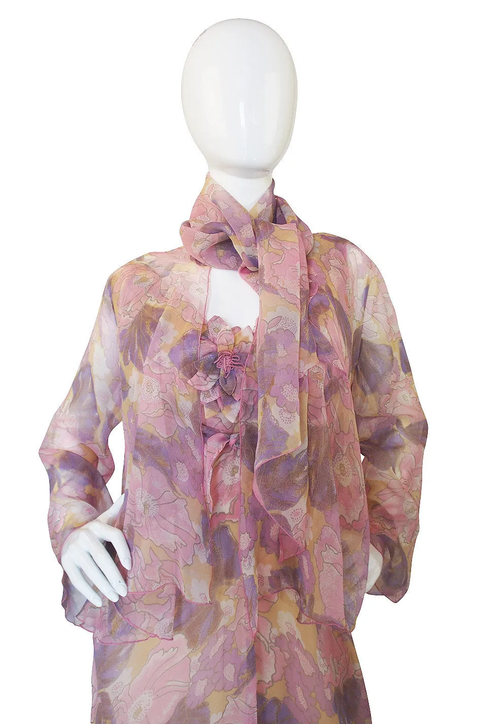 1970s Giorgio di Sant Angelo Backless Dress & Jacket