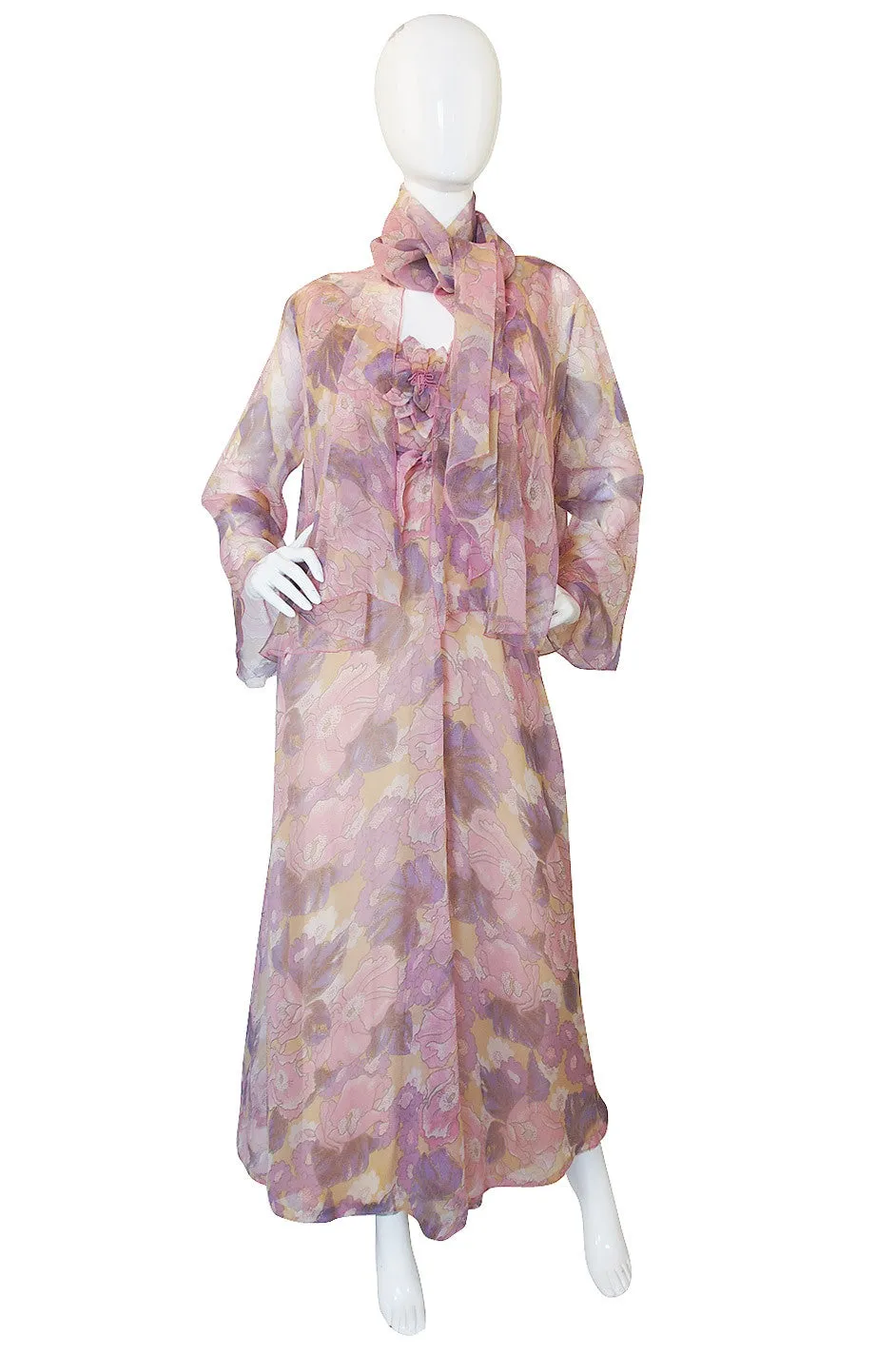1970s Giorgio di Sant Angelo Backless Dress & Jacket