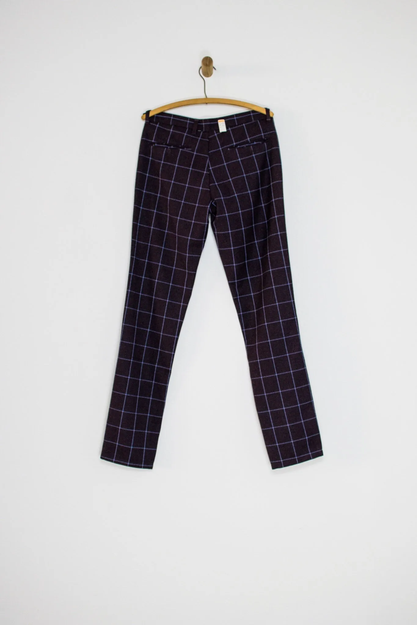 1990’s PURPLE CHECKERED TROUSERS / 32