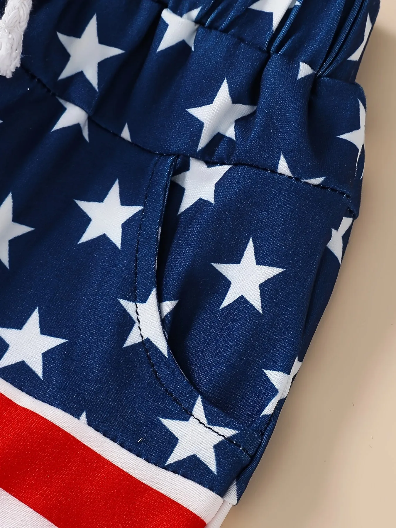 2pcs Baby Boys Patriotic Independence Day Cotton Outfit Set, Casual Style Short Sleeve 'All American Dude' T-Shirt With Star Spangled Striped Shorts Set