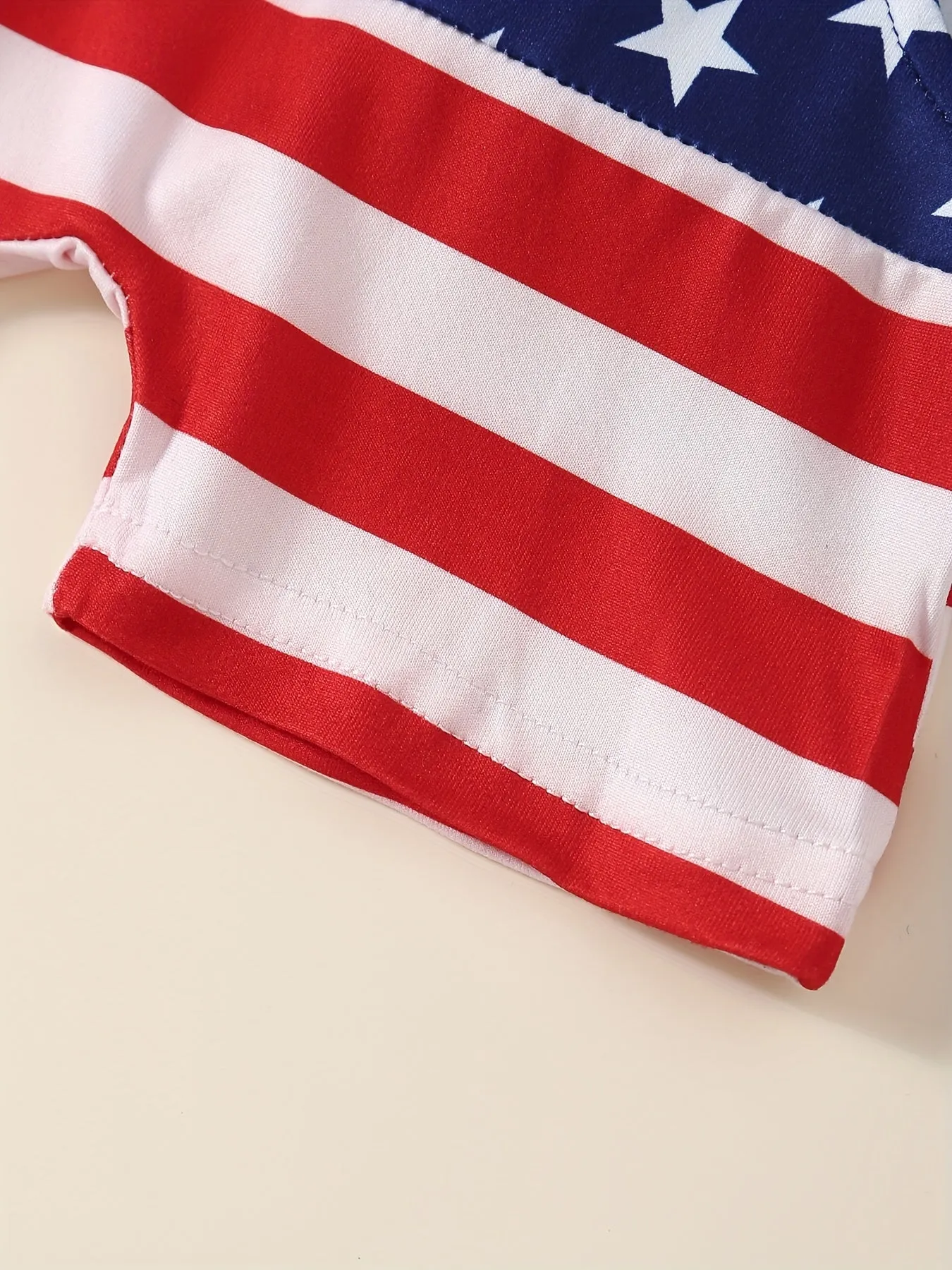 2pcs Baby Boys Patriotic Independence Day Cotton Outfit Set, Casual Style Short Sleeve 'All American Dude' T-Shirt With Star Spangled Striped Shorts Set