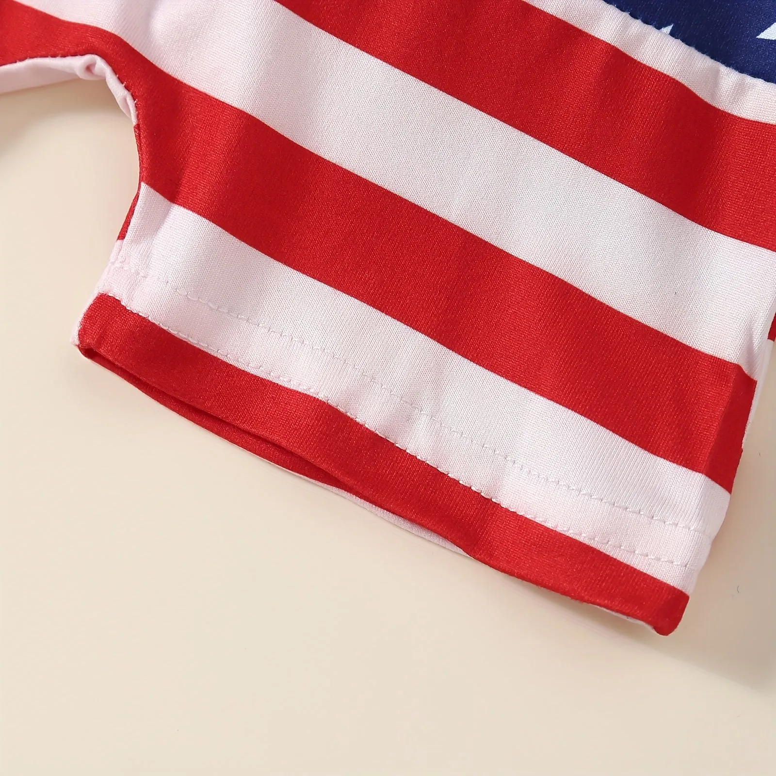 2pcs Baby Boys Patriotic Independence Day Cotton Outfit Set, Casual Style Short Sleeve 'All American Dude' T-Shirt With Star Spangled Striped Shorts Set