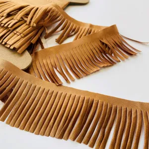 6cm Bronze Satin Fringe
