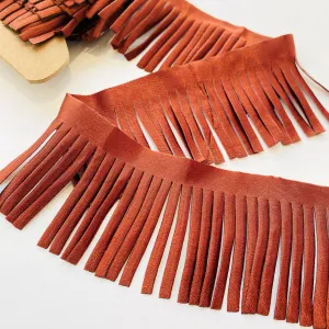 6cm Copper Satin Fringe
