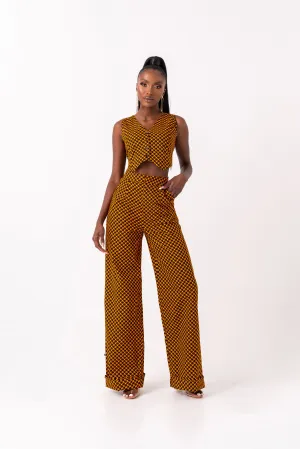 AGBANI African Print high waist trousers (3 LENGTH)