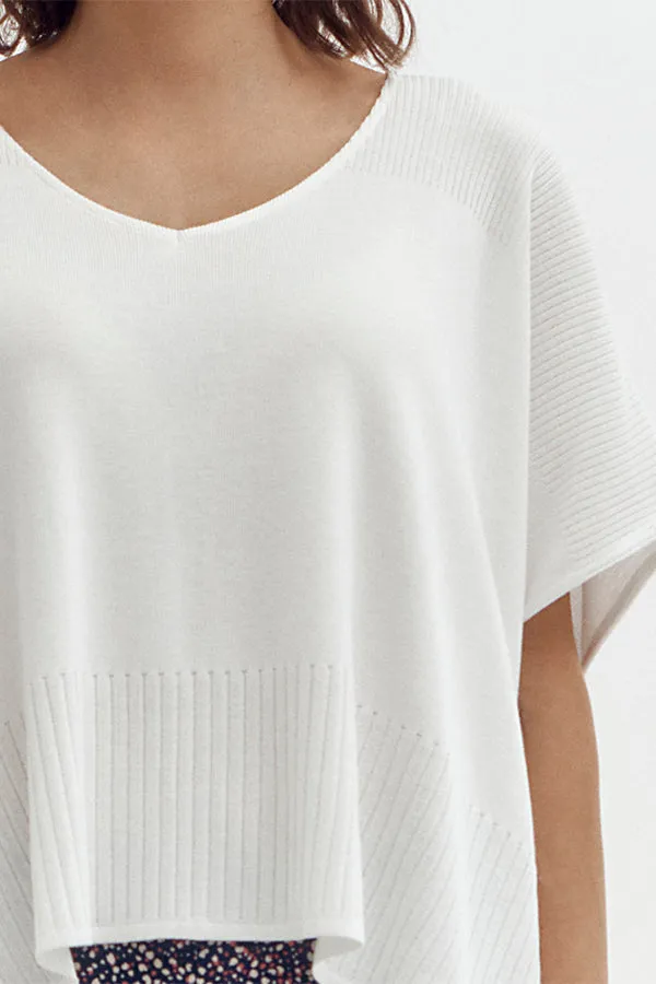 AIMIE-H KIMONO RIBBED KNIT SWEATER