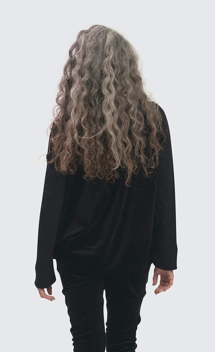 Alembika Black Velour Top
