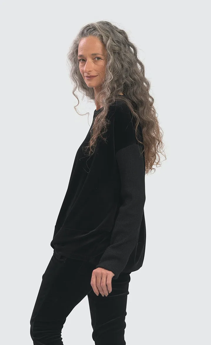 Alembika Black Velour Top