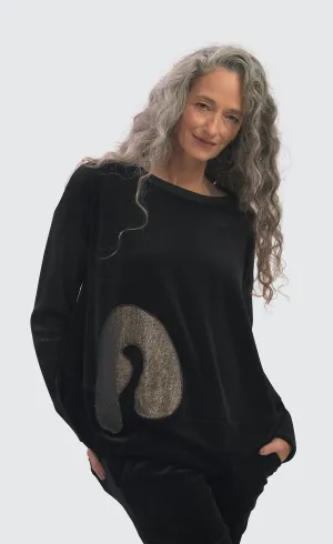 Alembika Black Velour Top