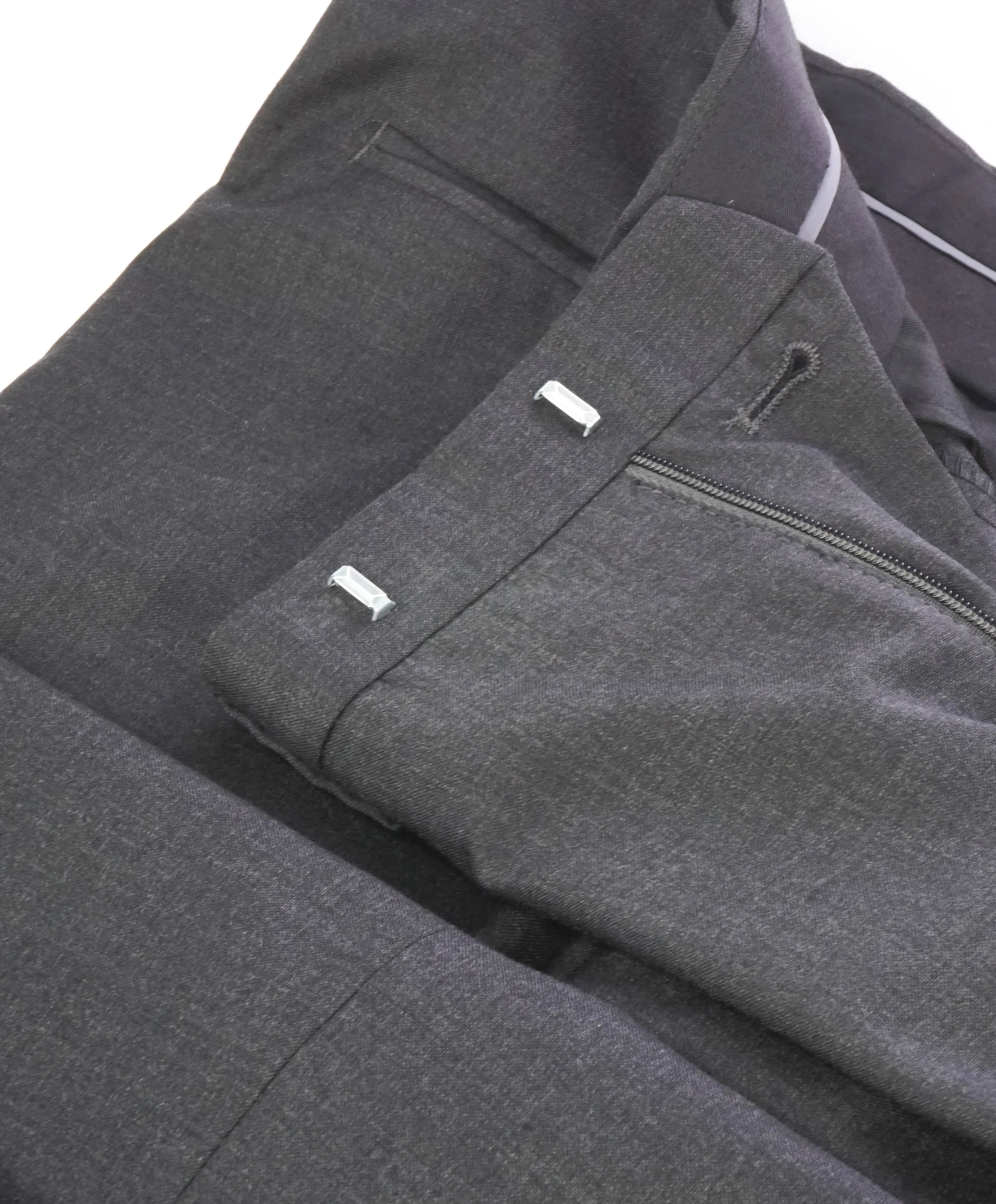 ARMANI COLLEZIONI - Charcoal Gray *CLOSET STAPLE* Flat Front Dress Pants - 32W