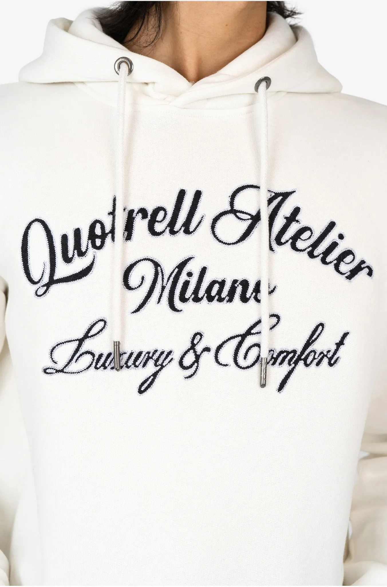 ATELIER MILANO CHAIN HOODIE | OFF WHITE/WHITE