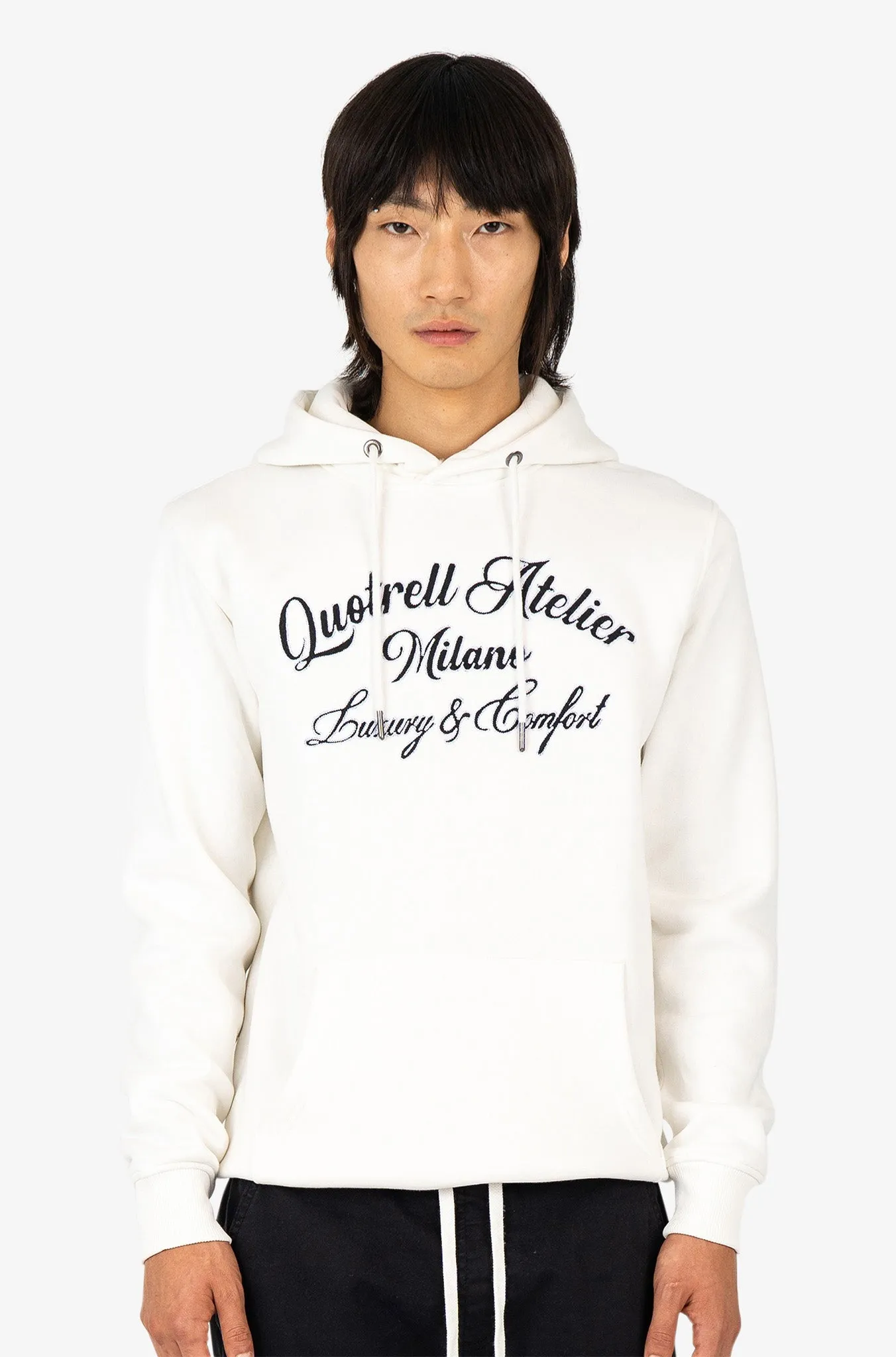 ATELIER MILANO CHAIN HOODIE | OFF WHITE/WHITE