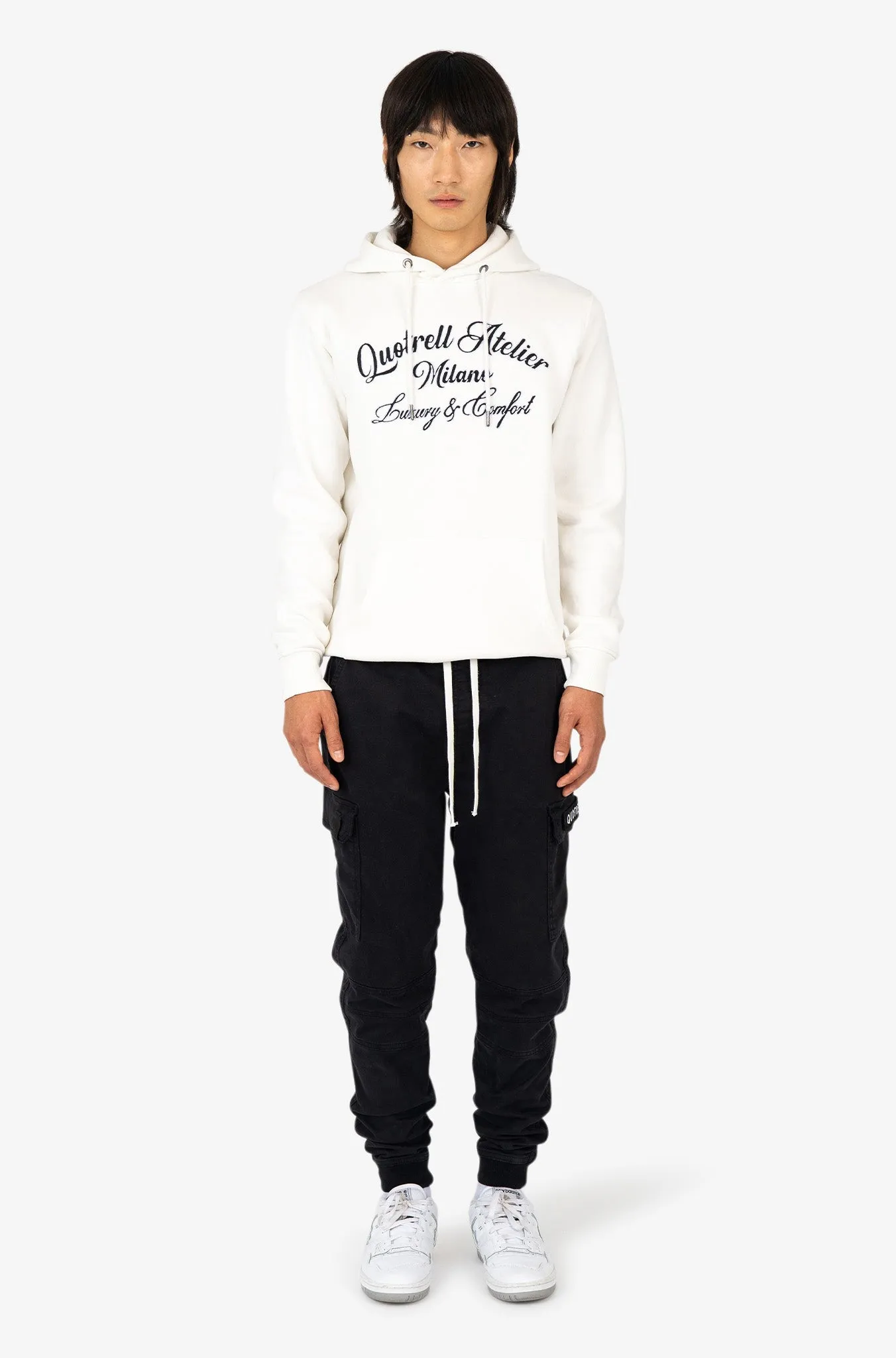 ATELIER MILANO CHAIN HOODIE | OFF WHITE/WHITE