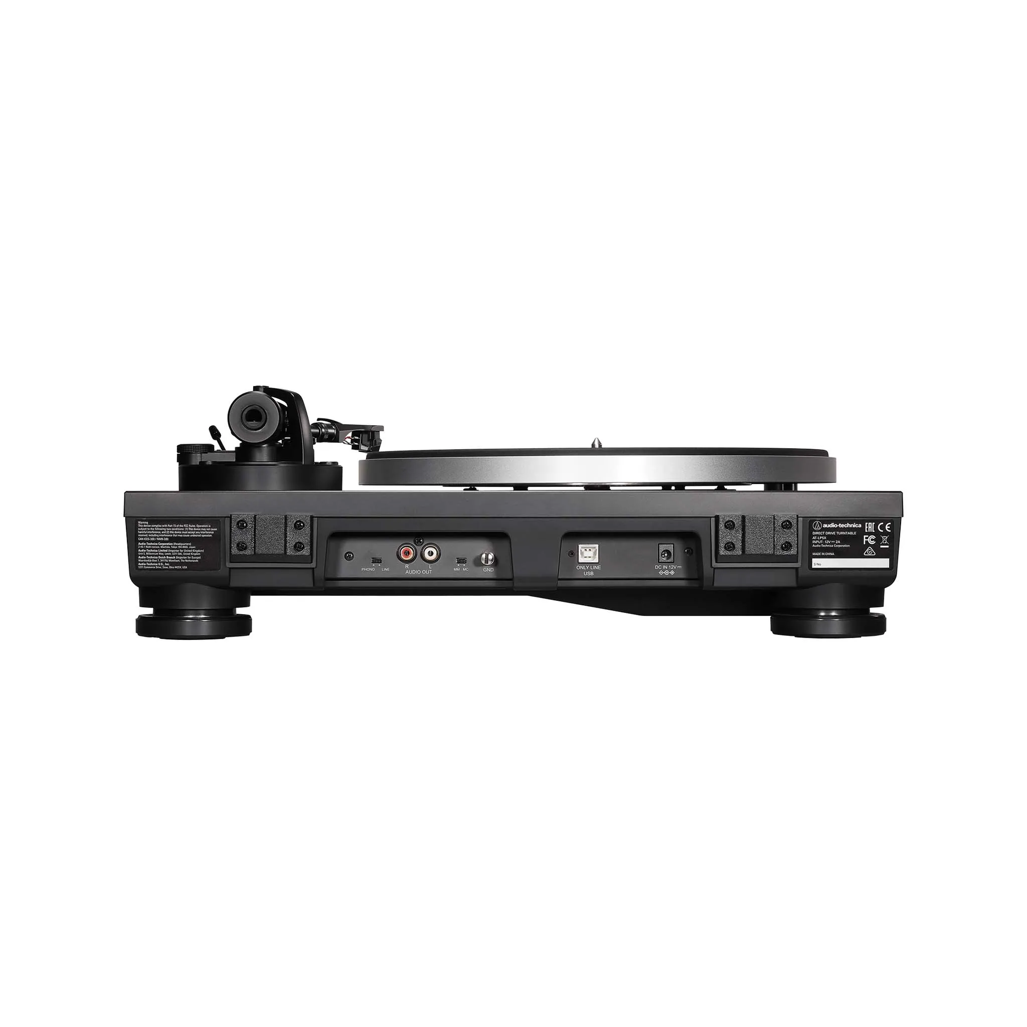 Audio-Technica AT-LP5X Fully Manual Direct Drive Turntable, Black