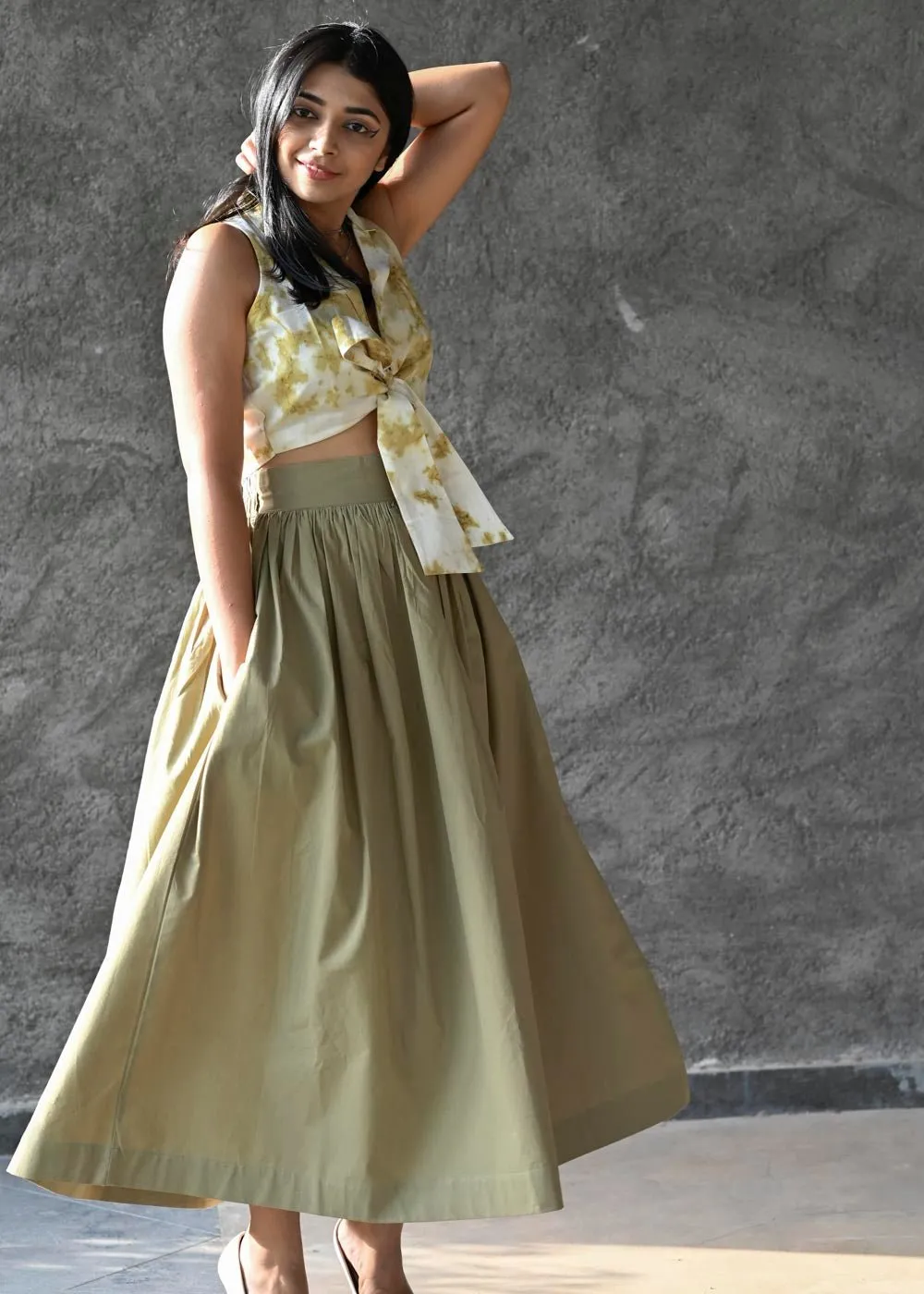 Aurora - Ankle length Flared Skirt