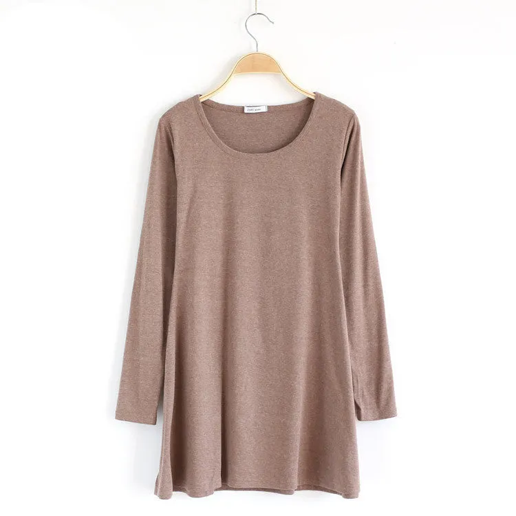 Autumn Winter Fashion Clothes Spring Women Dress 100% Cotton Dress Female Long Sleeve Dress O-Neck Woolen Dresses