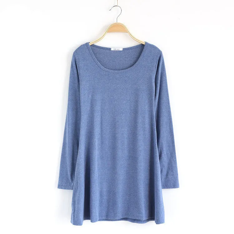 Autumn Winter Fashion Clothes Spring Women Dress 100% Cotton Dress Female Long Sleeve Dress O-Neck Woolen Dresses