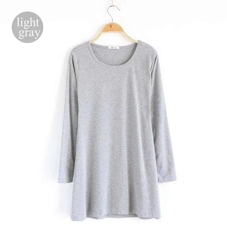 Autumn Winter Fashion Clothes Spring Women Dress 100% Cotton Dress Female Long Sleeve Dress O-Neck Woolen Dresses