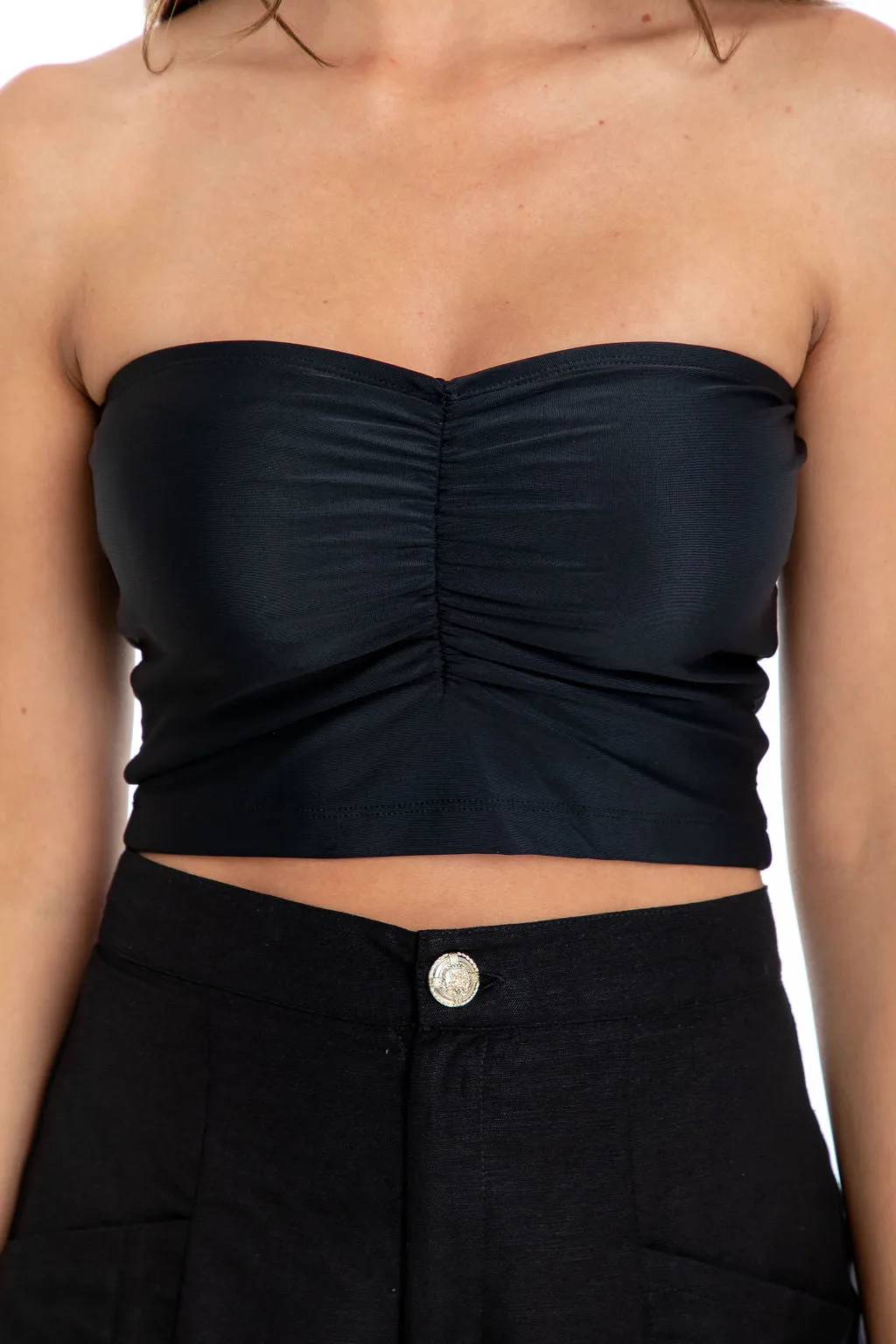 B021 Basic Bandeau Top - Black
