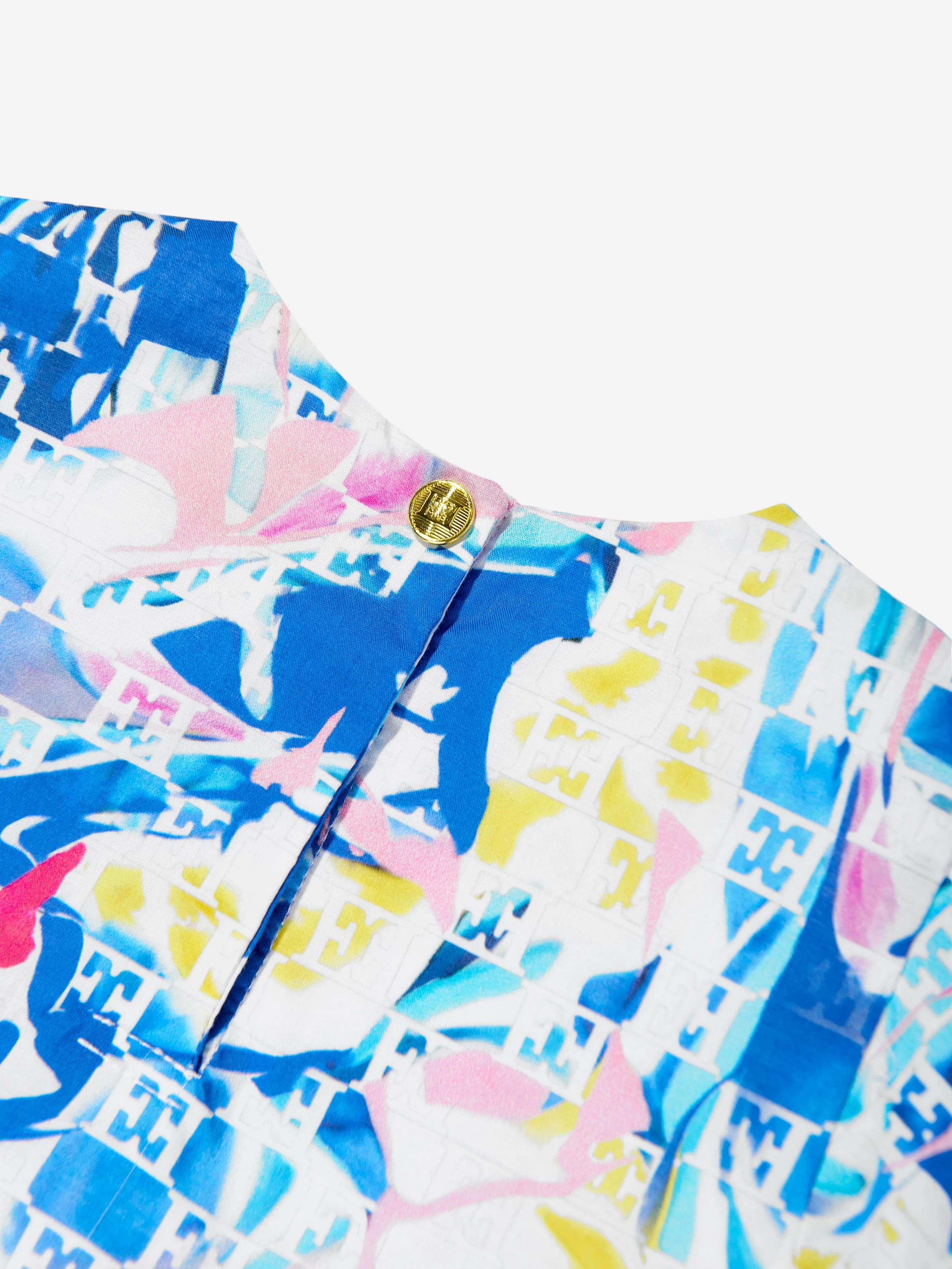 Baby Girls Batiste Printed Dress in Blue