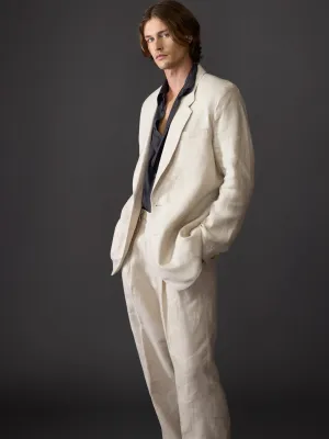 Beige Avalon Relaxed Linen Suit