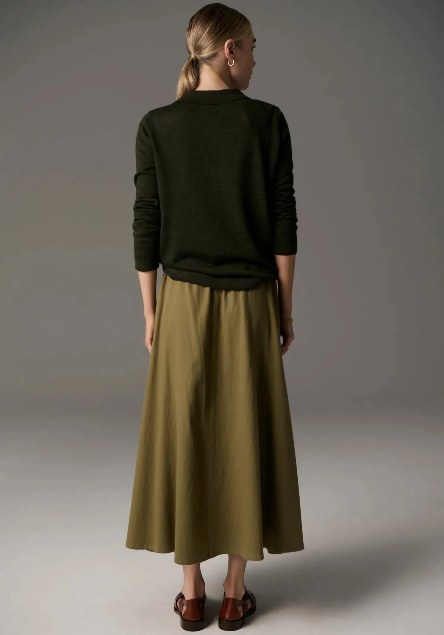 Bennet Polo Knit Lurex - Khaki