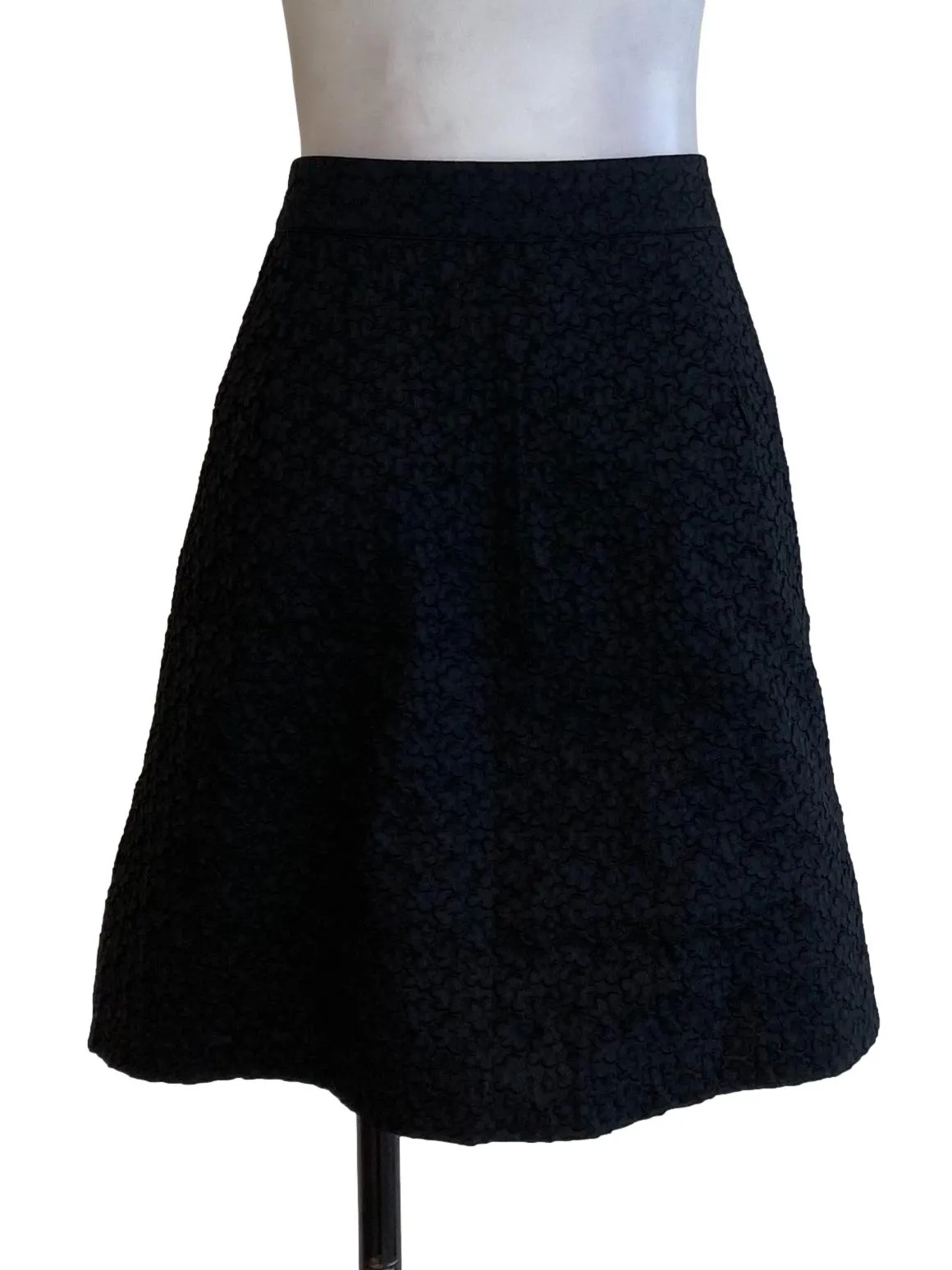 Black Floral Skirt