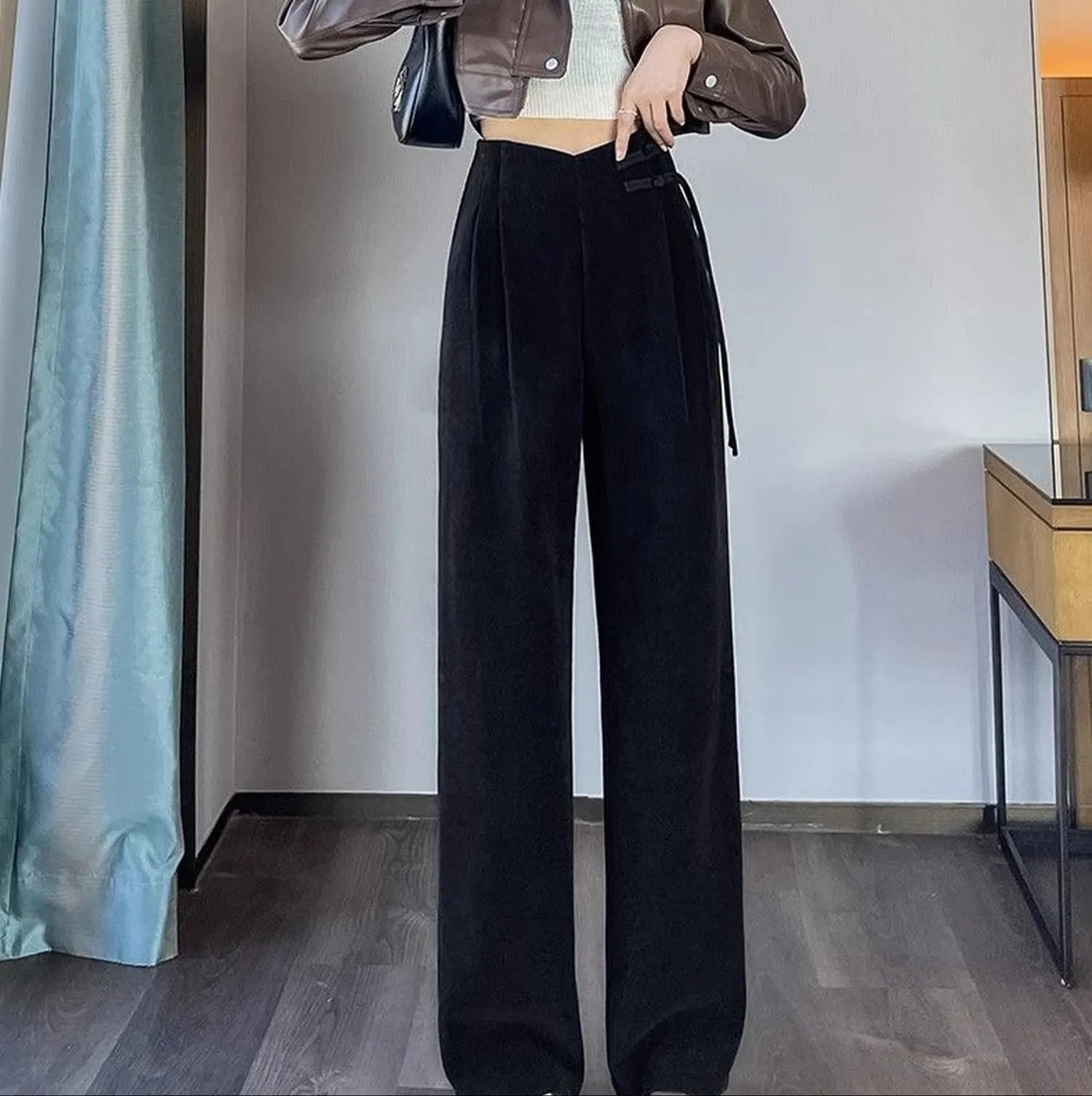 Black Trousers With Flare