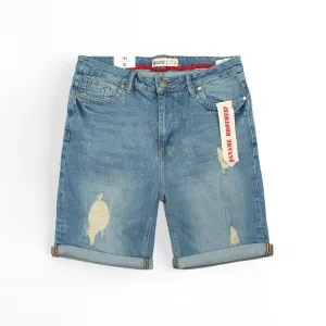 Blue Denim S Ripped Shorts