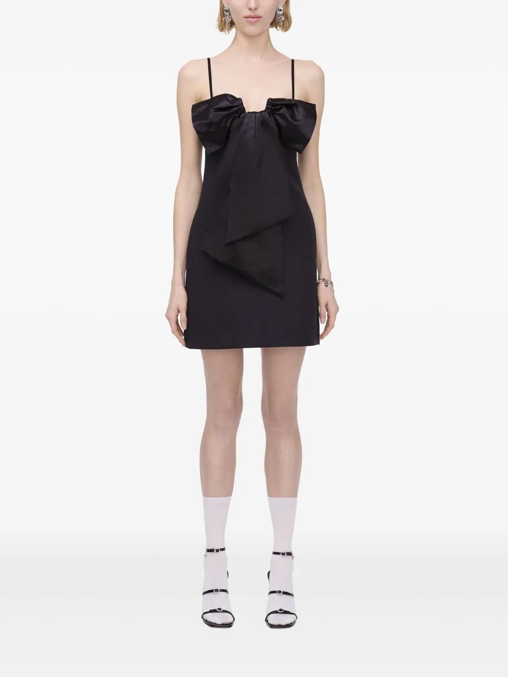 Bow detail mini dress