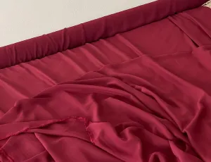 Burgundy Red Chiffon Fabric