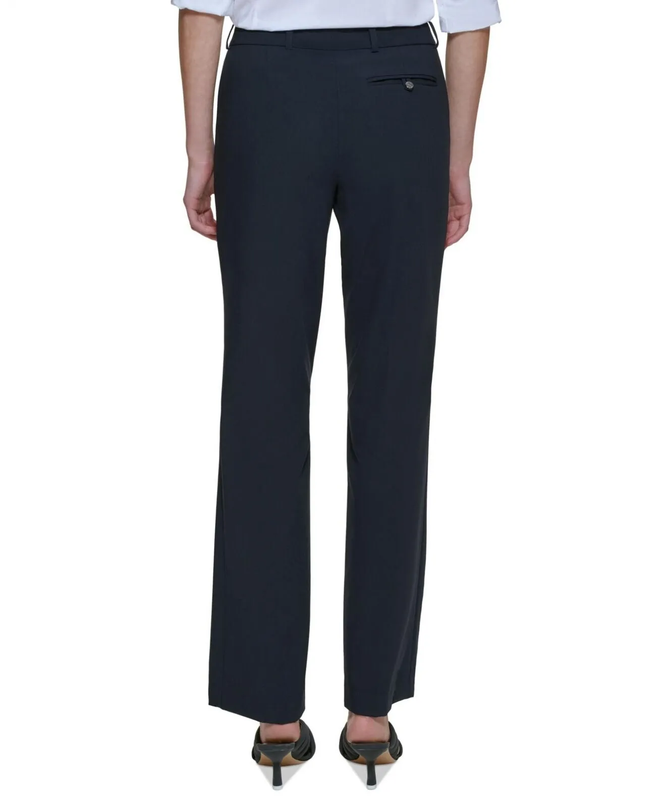 Calvin Klein Women's Modern Fit Trousers CSE3036O Dark Navy Blue Black 12