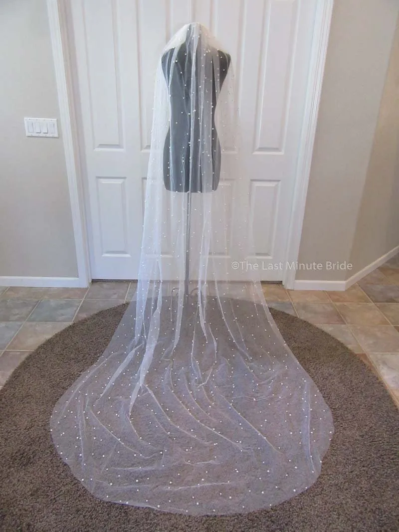 Cathedral Length Veil Style: Perfect with Pearls