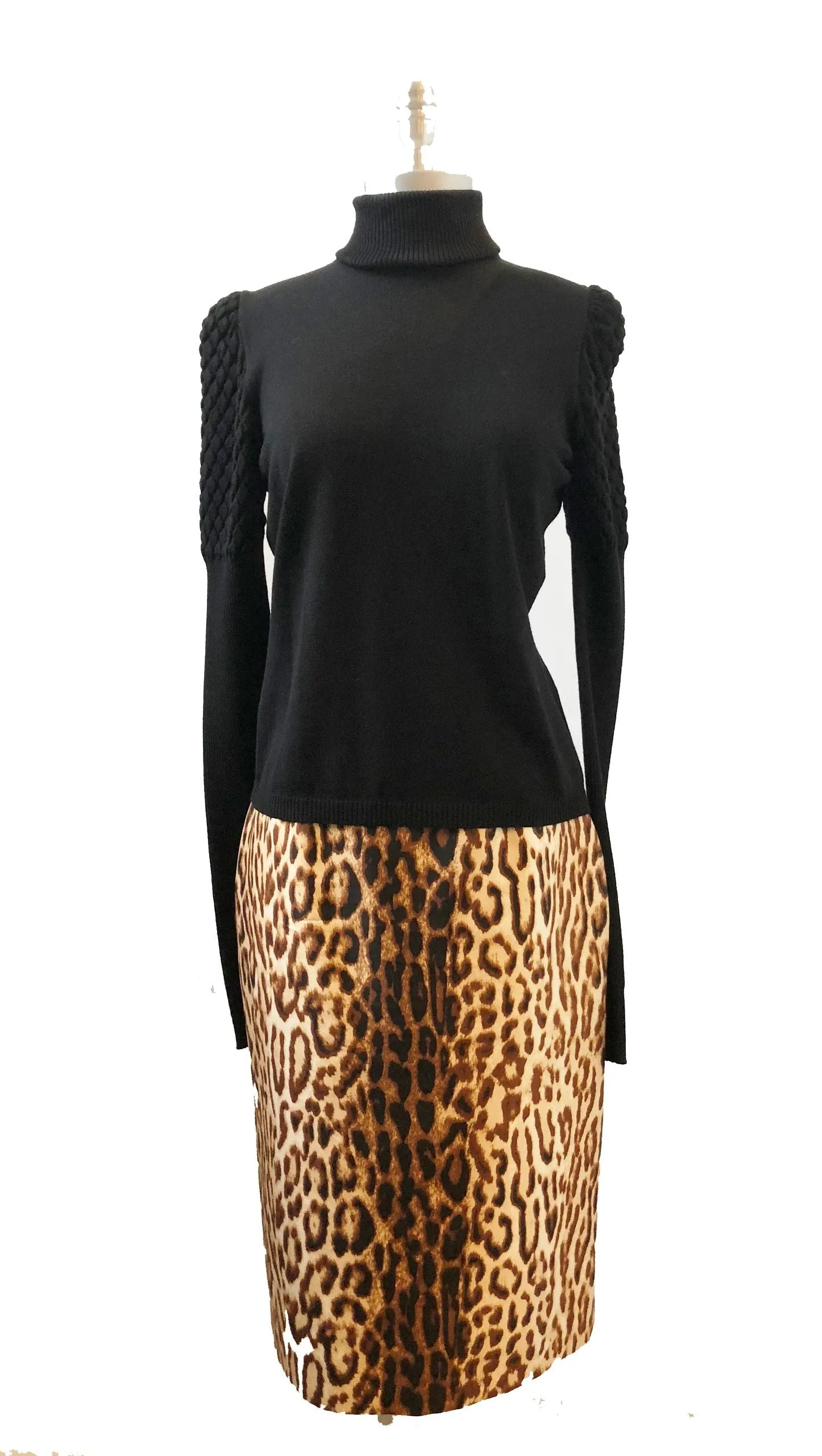 Celine Leopard Skirt Size 38 Fr / S / 6 Us