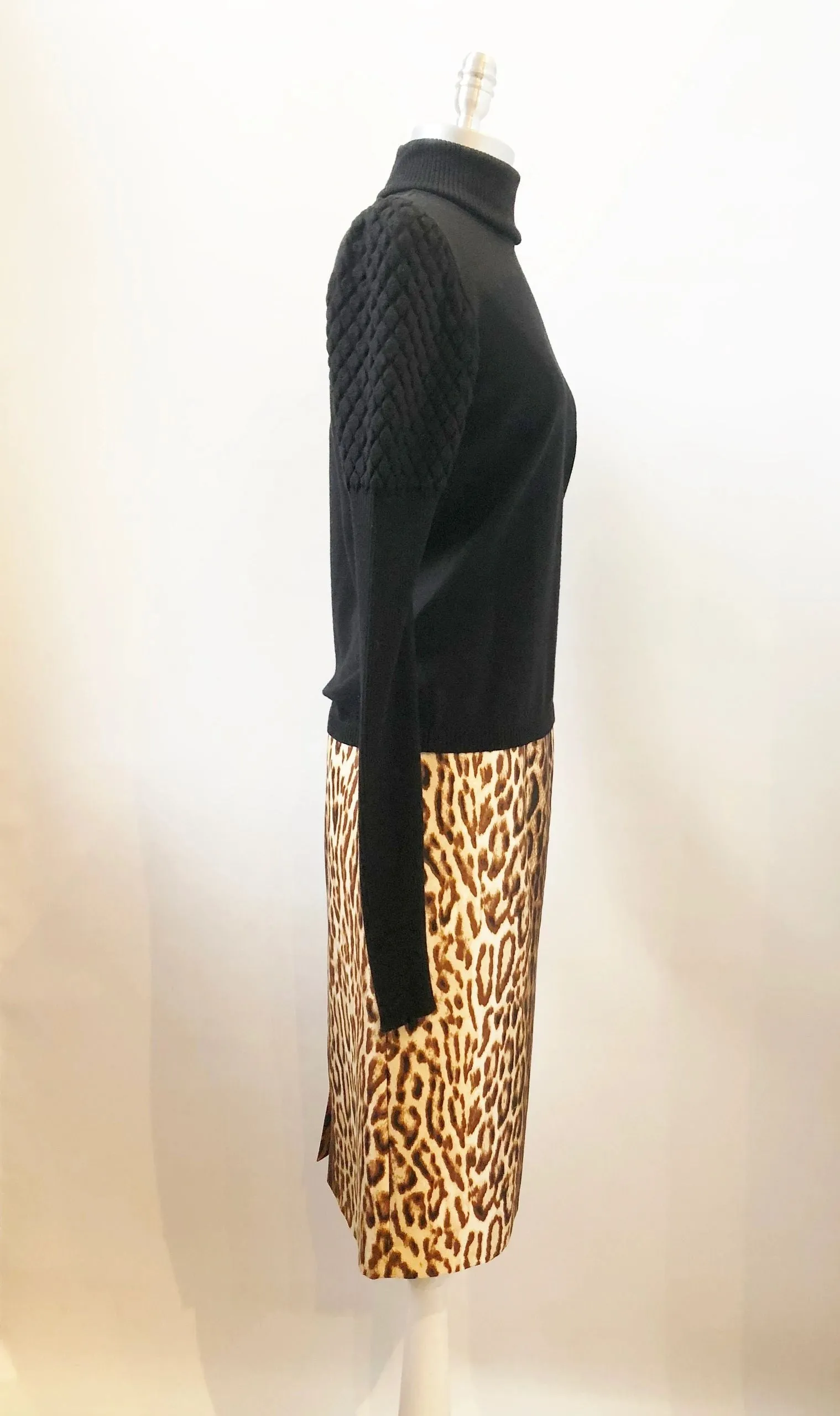 Celine Leopard Skirt Size 38 Fr / S / 6 Us