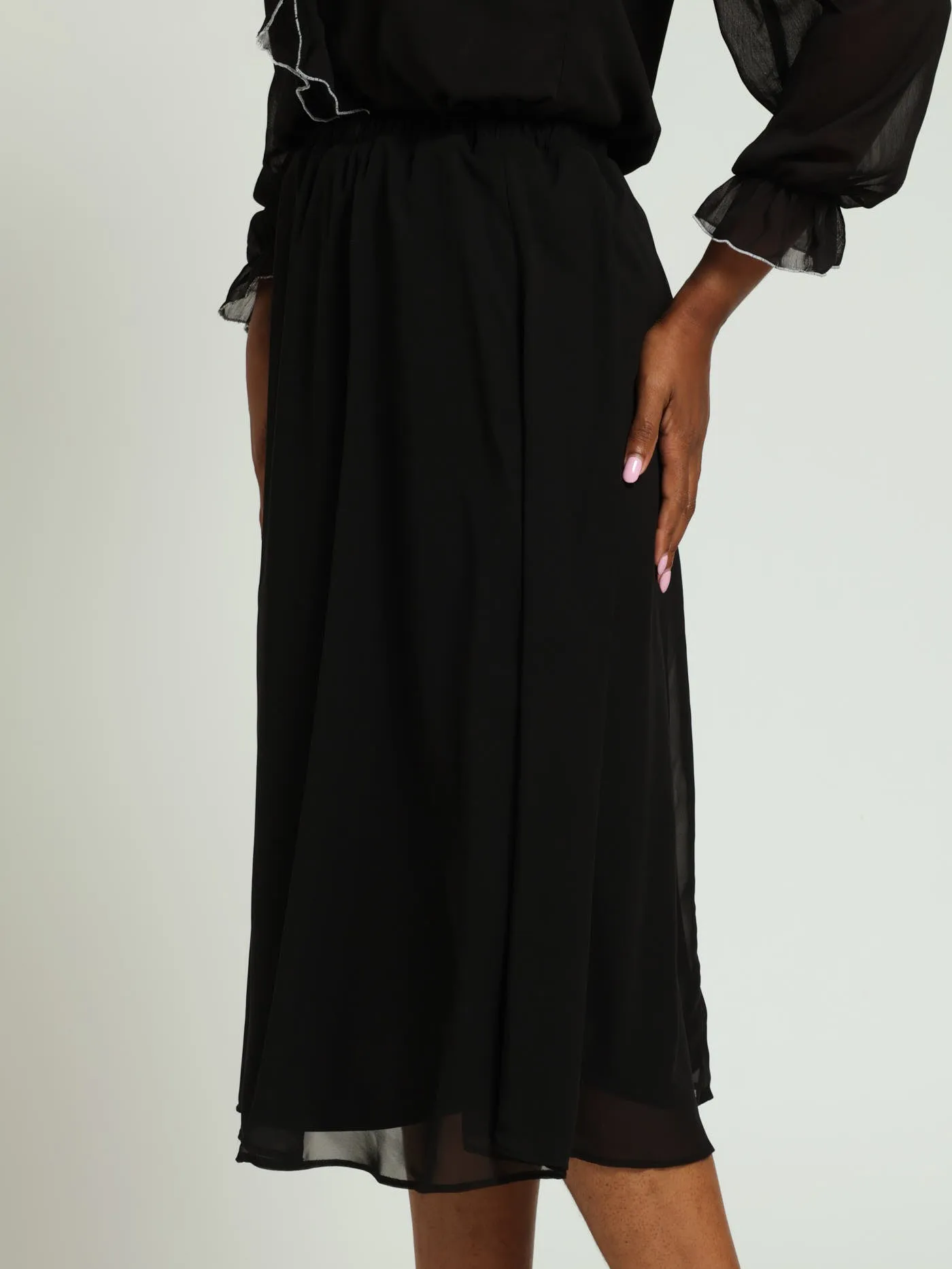 Chiffon Skirt - Black