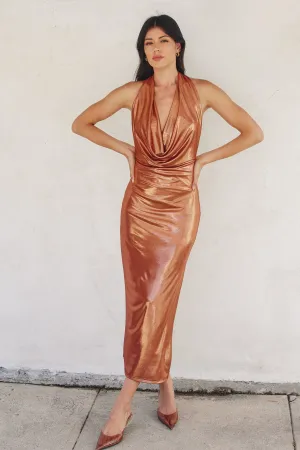 Cleo Halter Neck Maxi Dress