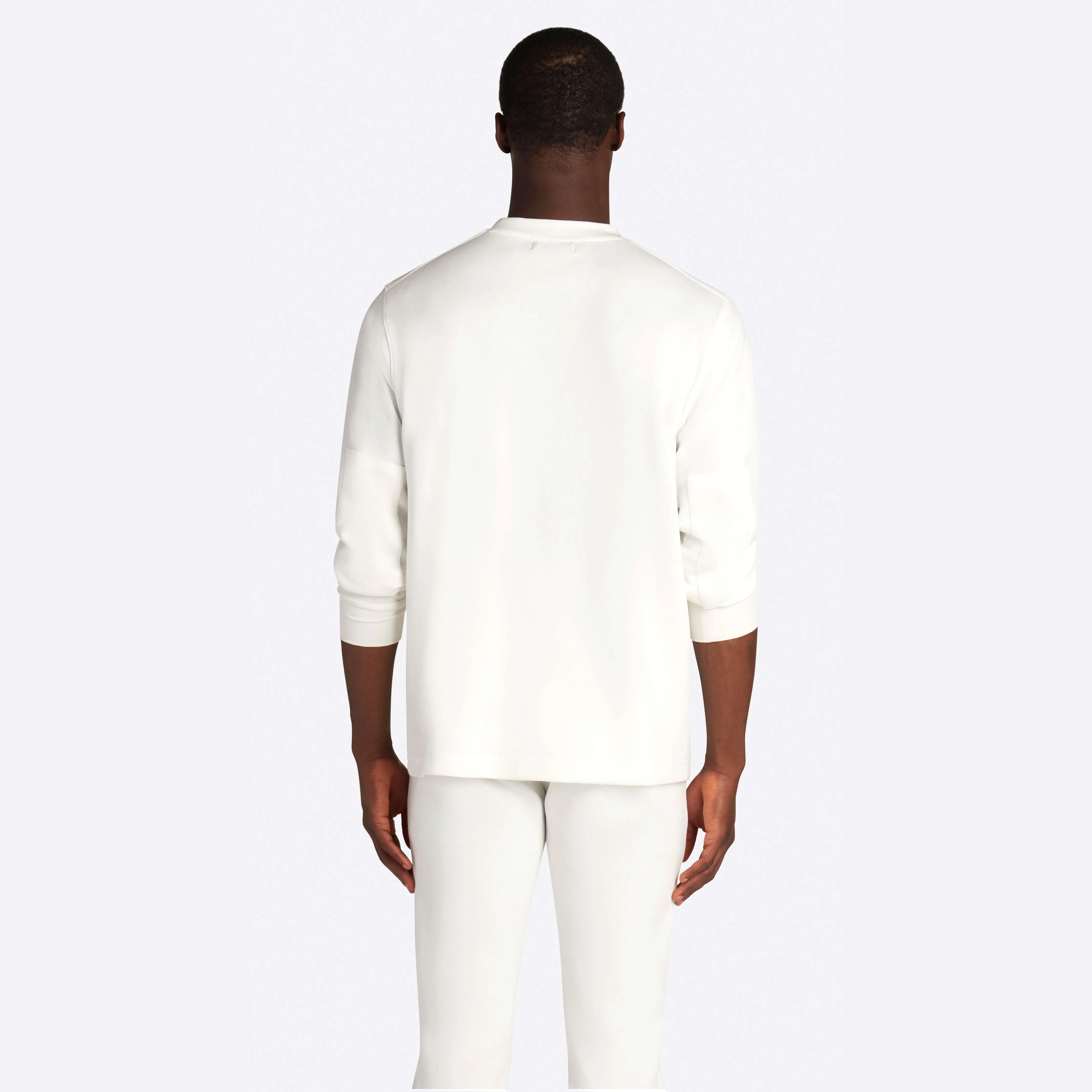 COMFORT Solid Long Sleeve Crew Neck Pullover