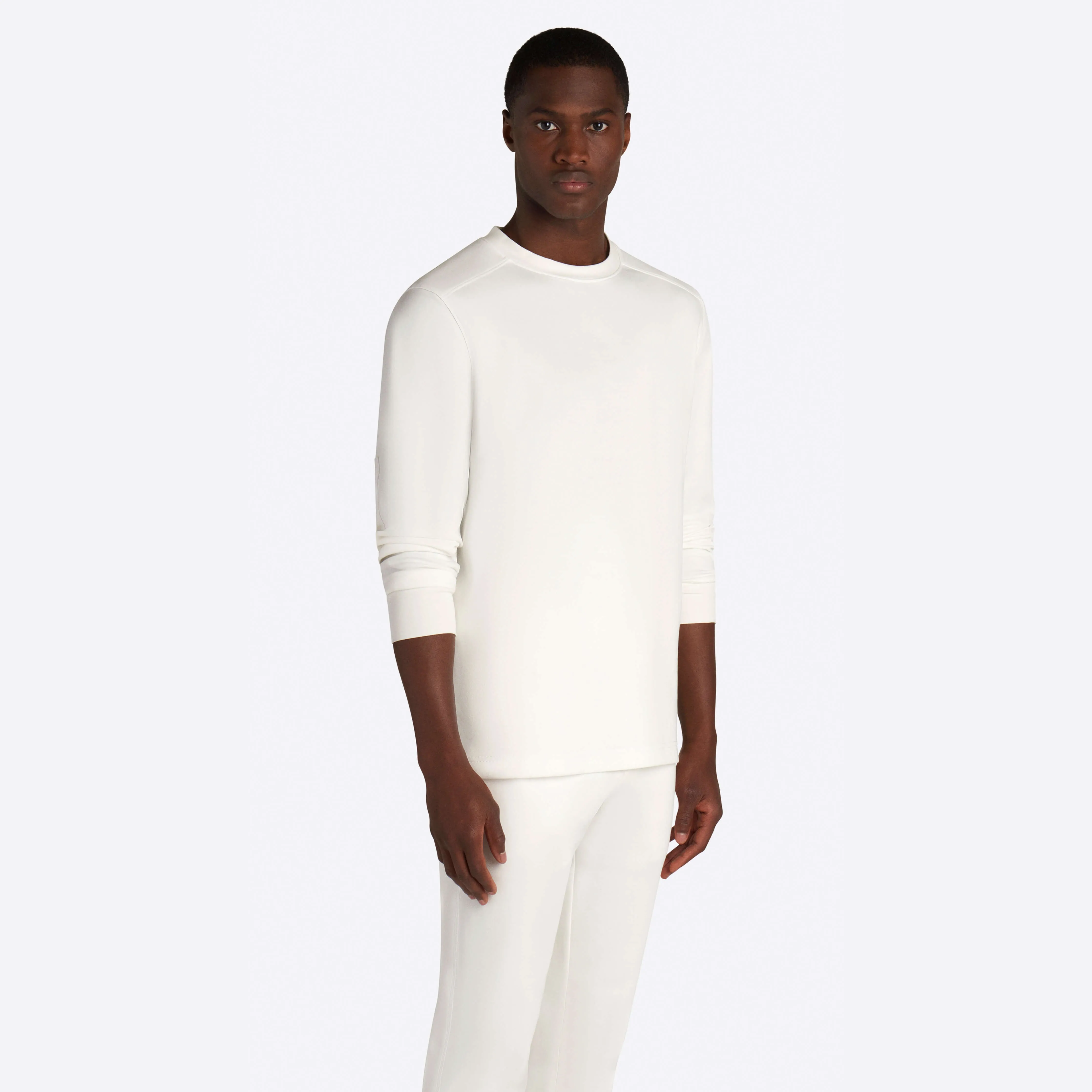 COMFORT Solid Long Sleeve Crew Neck Pullover