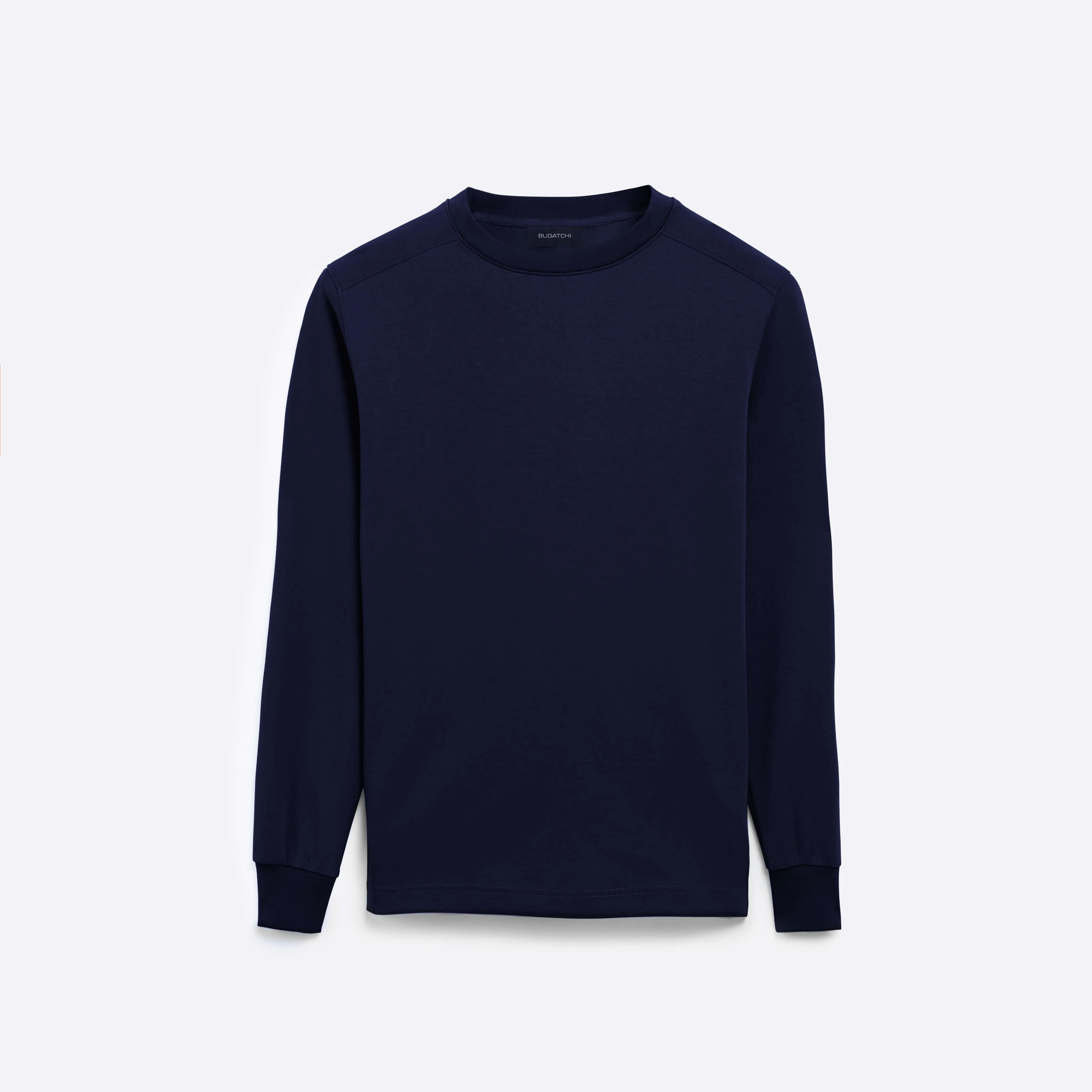 COMFORT Solid Long Sleeve Crew Neck Pullover