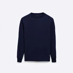 COMFORT Solid Long Sleeve Crew Neck Pullover