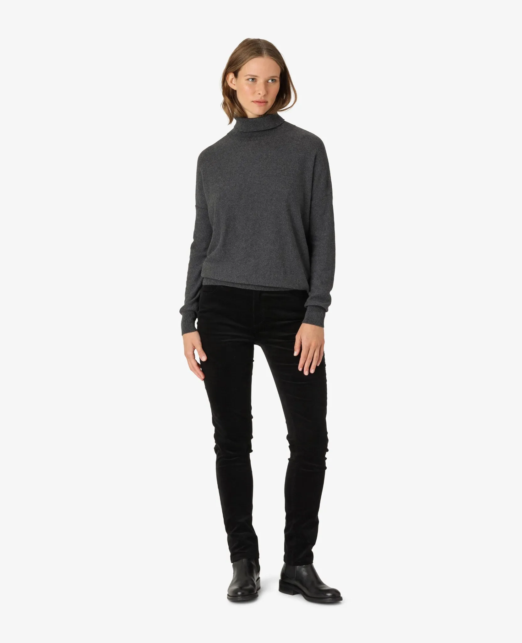 COTTON CASHMERE KNIT PULLOVER