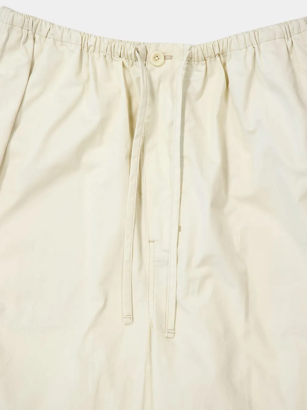 Creamy White Twisted Cotton Pants