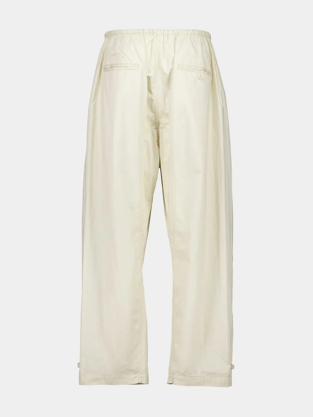 Creamy White Twisted Cotton Pants