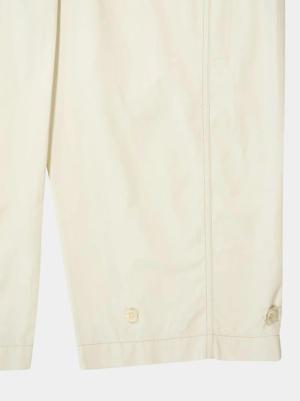 Creamy White Twisted Cotton Pants