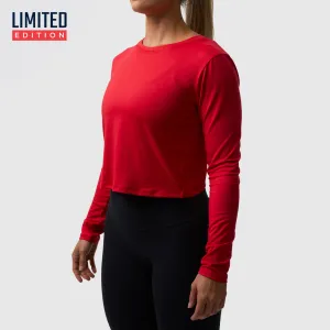 Cross You Off Cropped Long Sleeve (Lava)