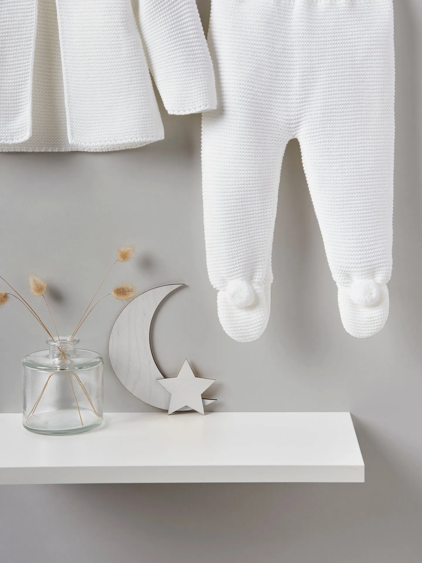 Dandelion Ivory Pom Pom Knitted Set